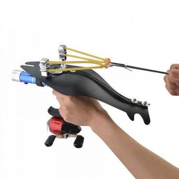 тактический фонарик: Рогатка для рыбалки, рогатка-Гарпун c лазерным целеуказателем PRO В