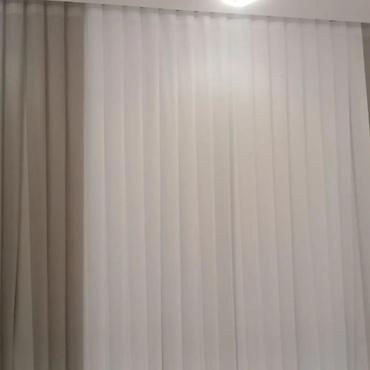 perde tul qiymetleri: Yeni, Kətan Pərdə, rəng - Ağ, Pulsuz çatdırılma — 4