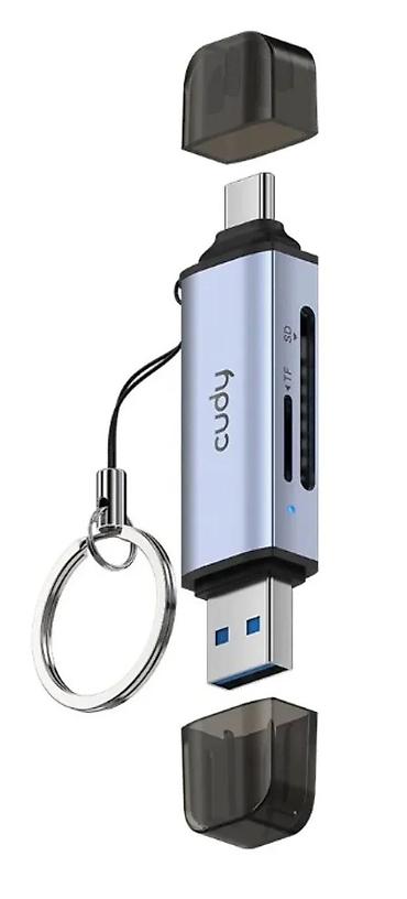 Druga oprema za računare i laptopove: USB-C/USB-A višenamenski čitač kartica – Cudy Kompaktan 2-u-1 čitač — 20
