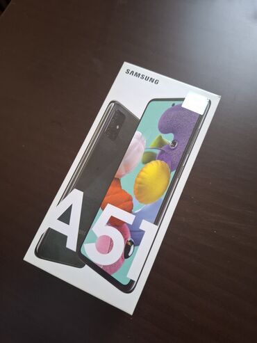 Samsung Galaxy A51, 64 ГБ, цвет - Черный, Сенсорный, Отпечаток пальца, Две SIM карты