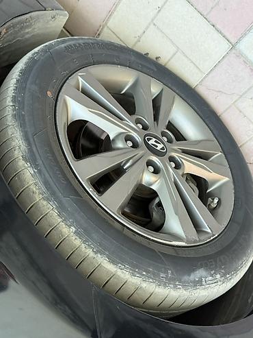 santa fe 2008: Hyundai orijinal yüngül lehimli disklər və şinlər dəsti - Markalı — 1