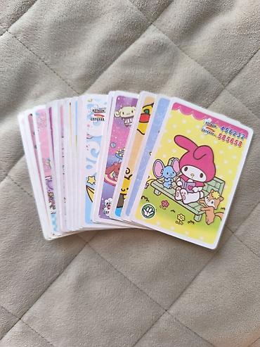 hello kitty oyuncaq: Sanrio kolleksiya kartları dəsti - Mövzular: My Melody, Kuromi — 2