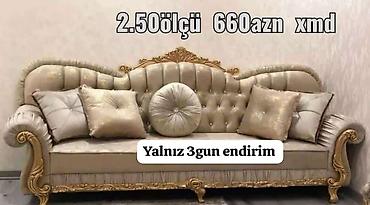 2 mertebe carpayı: Məhsul: Klassik üslubda divan və gənc otağı dəsti 1) Divan - Ölçü — 1