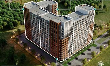 купить квартиру в рассрочку от хозяина: 2 бөлмө, 78 кв. м, Элитка, 8 кабат, ПСО (өзү оңдоп түзөтүп бүтүү үчүн)