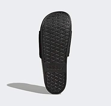 ağ sandallar: Adidas Adilette Comfort slayd sandal - Rəng: qara, iri ağ “adidas” — 6