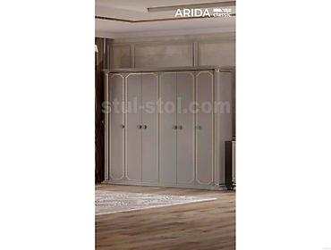 Спальные гарнитуры: Спальный гарнитур, Новый, Двуспальная кровать, Комод, Тумба, В рассрочку, МДФ, Бесплатная доставка, цвет - Серый — 8