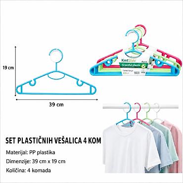 KMT Plastična vešalica za odeću otporna na vetar – set 4 komada -