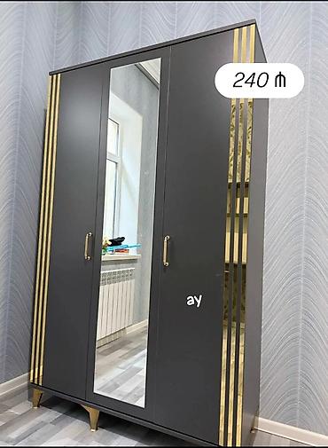 dolab parça: Yeni, 3 qapılı, Güzgülü, Açılan, Düz dolab — 1