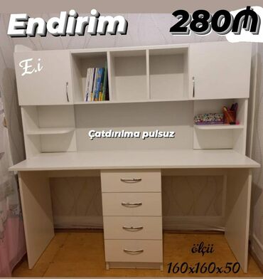 Uşaq masaları: Oğlan və qız üçün, Yeni, Siyirməli, Yazı masası, Stulsuz