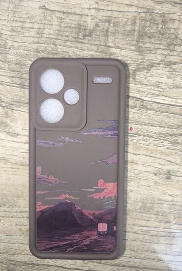 кейс для пк: Чехол для смартфона Redmi not 13pro+, выполненный в коричневом цвете с