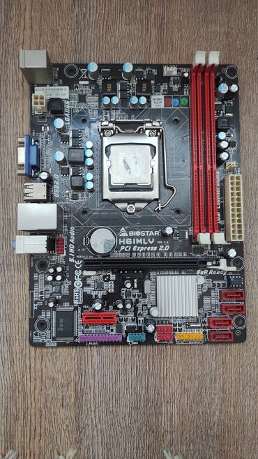 Материнские платы: Материнская плата, Б/у, Biostar, LGA1155, Micro-ATX, Для ПК