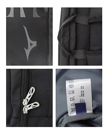 рюкзак дорожный: Рюкзак Mizuno (чёрный, прямоугольный формат) - Габариты: 54 × 38 × 18 — 5