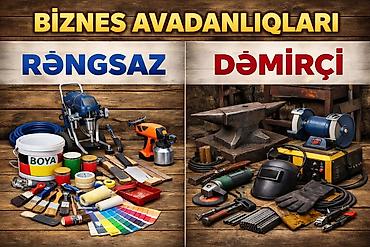 kəsici alətlər: Biznes avadanlıqları – Rəngsaz və Dəmirçi dəstləri Rəngsaz üçün: - — 1