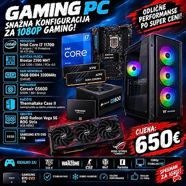 novi sad elektronika: Gaming PC snažne konfiguracije, namenjen za 1080p gaming sa stabilnim — 1