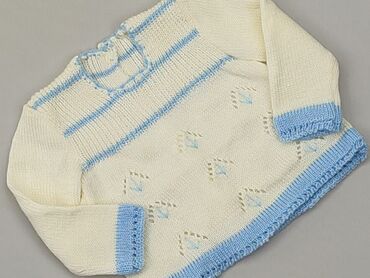 sweterek robiony na drutach: Sweter, 0-3 m, stan - Dobry