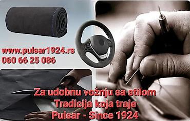 nalepnice za branike: Presvlaka za volan – ručno šivena od 100% Alcantare (Pulsar, since — 1