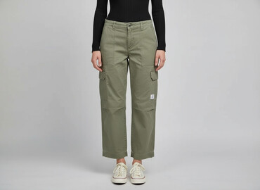 krótkie spodenki damskie bojówki: Material trousers for women, size S