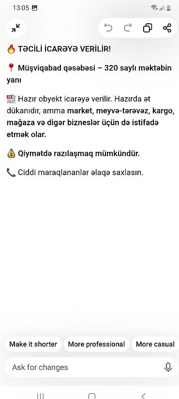 kiraye ev zabrat 1: Təcili icarəyə verilir – Müşviqabad qəsəbəsi, 320 saylı məktəbin — 1