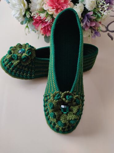 Домашние тапочки: Домашние тапочки, 38, Новый, цвет - Зеленый, Самовывоз — 7