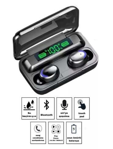 qulaqciqlar qiymeti: Yeni Simsiz (Bluetooth) Qulaqcıqlar, rəng - Qara