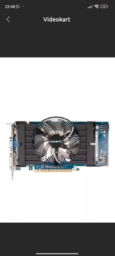 kompyuter hisseleri: Videokart Gigabyte GeForce GTX 550 Ti, < 4 GB, İşlənmiş