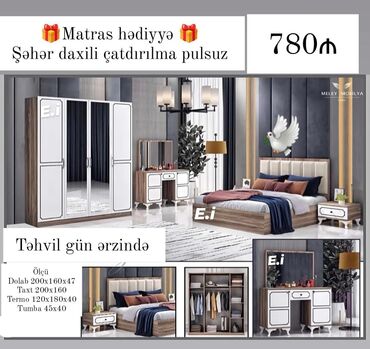 Masa və oturacaq dəstləri: Yataq desti yeni