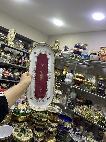 Uzun formalı dekorativ porselen sini - Material: yüksək keyfiyyətli lalafo.az -da Uzun formalı dekorativ porselen sini - Material: yüksək keyfiyyətli