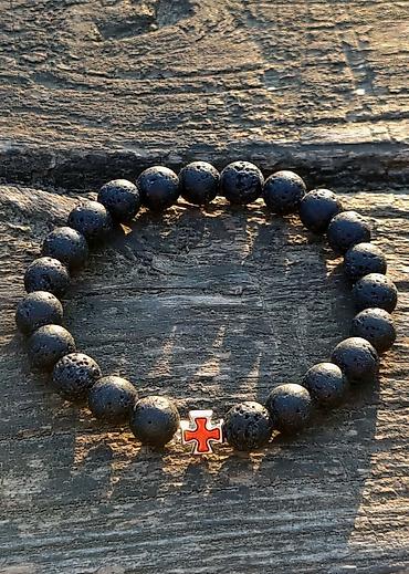 Narukvice: Kalist kamene brojanice od vulkanske lave, ručno rađene s blagoslovom — 6