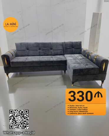 metbex ucun kunc divanlari: Угловой диван, Раскладной, С подъемным механизмом, Ткань, Бесплатная доставка в черте города