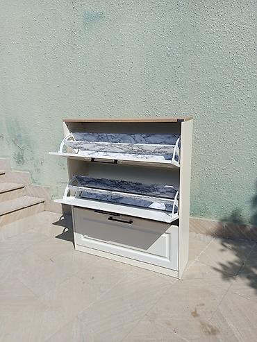 tabletka stullar: Yeni, 3 qapılı, Ağ, Ayaqqabı dolabı — 2