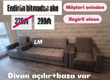 karaca gence: 💫 _*DİVAN+2kreslo*_ 💫 *Endirim fürsəti💣* Qiymət : *299₼* *Yeni və — 1