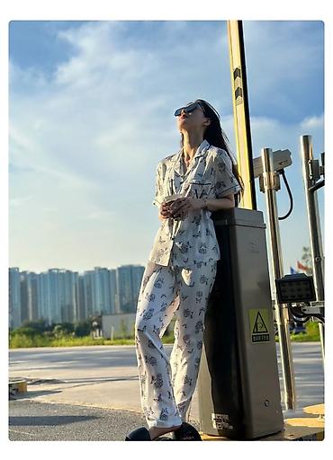 mango: Пижама, Шелк, Китай, С капюшоном, С кружевом, Для невесты, L, 2XL, 2XS — 2