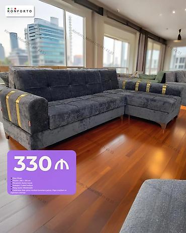 Künc divan - Ölçü: 260 × 160 sm - Mexanizm: açılan, bazalı - lalafo.az -da Künc divan - Ölçü: 260 × 160 sm - Mexanizm: açılan, bazalı -