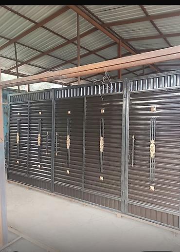 Распашные ворота: Металлические откатные/распашные ворота современного дизайна - — 17