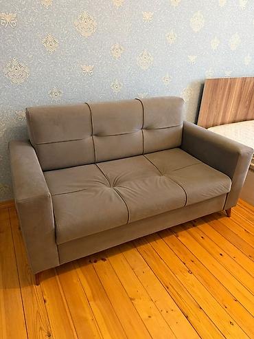Mətbəx mebeli: Mebel və məişət texnikası paketi - Divan: Sadə xəttli, yumşaq süet — 5