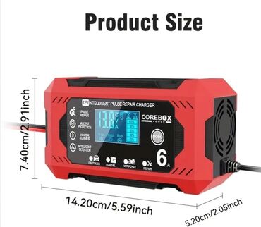 Avtomobil akkumulator zaryadkalari: Corebox 12V intellektual impuls təmiri cihazı. Avtomobil, akkumulyator — 10