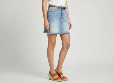 czerwone jeansy: H&M, Women`s skirt, size S