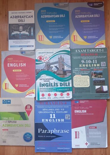 Testlər: Toplular və ingilis dili üçün reading listening kitabları qiymət