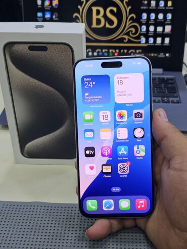 simsiz wifi: IPhone 15 Pro Max, 256 GB, Natural Titanium, Face ID