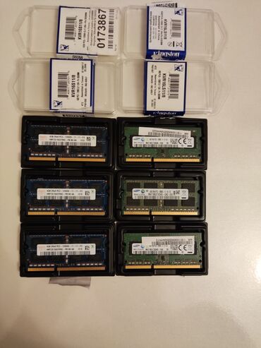 notebook batareyalari: Operativ yaddaş (RAM) HyperX, 4 GB, 1600 Mhz, DDR3, Noutbuk üçün, İşlənmiş