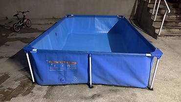 ice bath: Каркасный бассейн Bestway Steel Pro, прямоугольный Размер: 2/3метр — 1