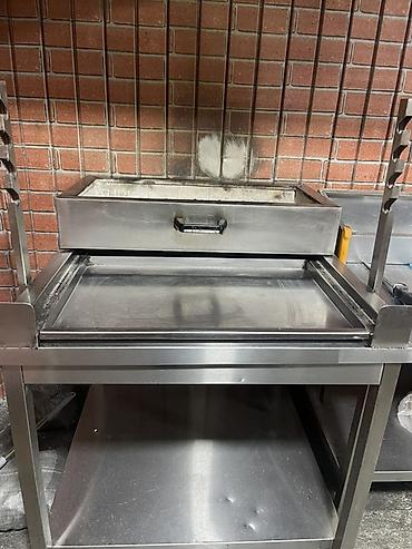 Ресторанные мангалы: Peşəkar paslanmayan poladdan mangal və sac/grill masası dönər - — 2