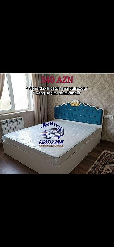 turk mebelleri bakida: Yataq dəsti – yumşaq başlıqla - Qiymət: 340 AZN (şəkildə göstərilib) — 1