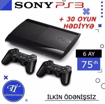 sony playstation 1 купить: SONY PLAYSTATİON 3. 500 gb yaddaş 2 pult ve 30 ədəd oyun verilir