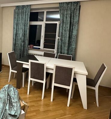 Sifarişlə divanlar: Qonaq otağı üçün, İşlənmiş, Açılan, 6 stul
