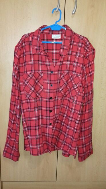 zelena košulja: Lc Waikiki, Long sleeve, Plaid, 140-146