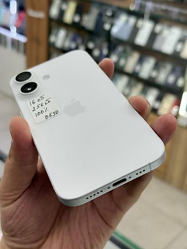 Apple iPhone: IPhone 16, Б/у, 256 ГБ, Белый, Защитное стекло, Чехол, 100 % — 3