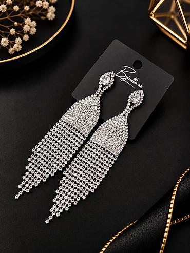 чанта: Zirkon daşlı sallantılı qadın sırğaları – kolleksiya - Dizayn: Qlamur — 2