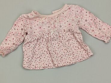 różowa koszulka: Bluzka, 0-3 m, stan - Dobry