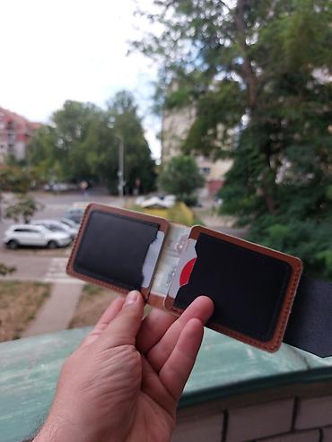 vero beograd: Minimalistički kožni novčanik – ručni rad - Materijal: prava koža u — 4